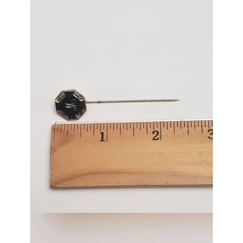 Vintage Goldtone Monogram Stick Pin M